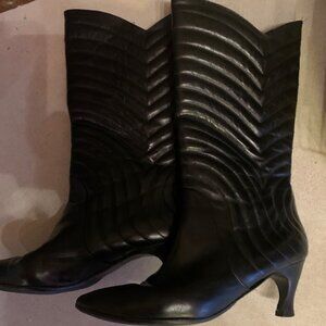 Christiane Perez Women's Calf Knee High Pull On Boots-Size 8 1/2